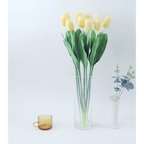 1 Piece Of Simulation Tulip Artificial Flower Real Fake Flower Home Living Room Ornaments Wedding Decoration