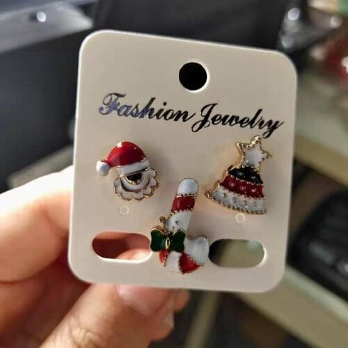 Hot-selling Three-piece Christmas Brooch Fashion Christmas Brooch Festive Clothing Chest Jewelry