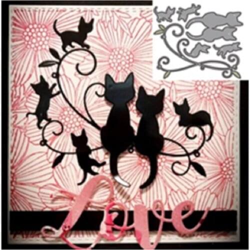 Animal metal cutting dies cut die mold Cat decoration Scrapbook paper craft knife mould blade punch stencils dies stamp emboss