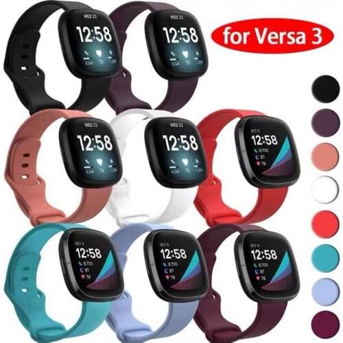 Soft Silicone strap for Fitbit Versa 3/Sense Original replacement strap for Versa 3/Sense band smart watch accessories