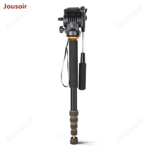 Q188 Aluminum Professional Portable Travel Monopod Video Monopod With Fluid Head For Video Camera Camcorder CD15