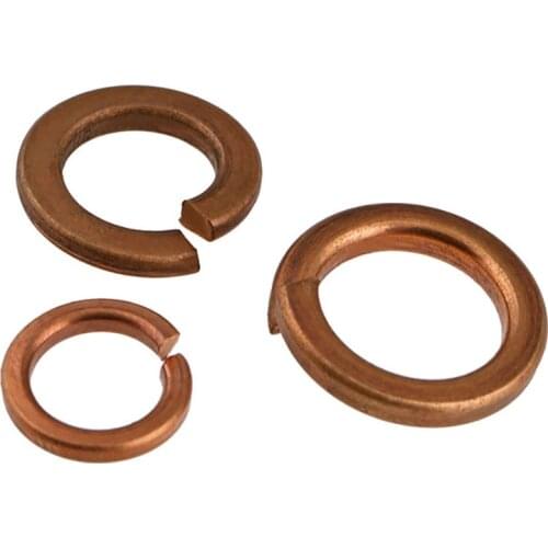 Split Spring Lock Washers Solid Brass Washer Coil Gasket M3 M4 M5 M6 M8 M10 M12