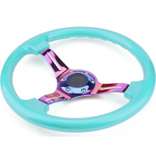 Steering Wheel Universal 14 inch 350mm 6-BOLT/PVC Car Racing Deep Corn Drifting Sport Steering Wheels
