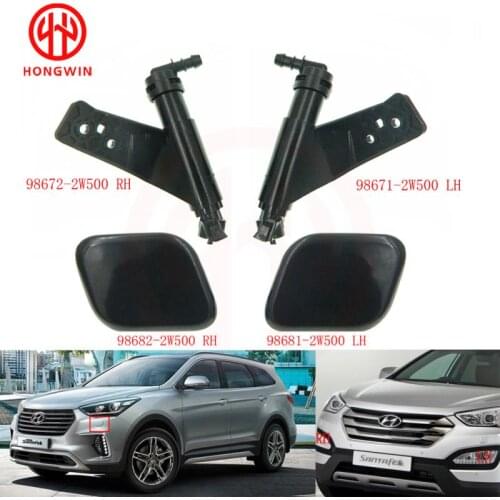 Genuine: 98671-2W500(LH)&98672-2W500(RH) Headlight Washer Nozzle Pump&CAP For Hyundai Grand Santa Fe 2015-2018