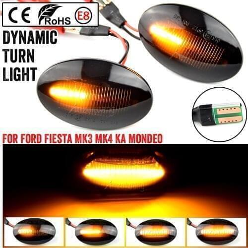 Sequential Turn Signal Lamp For Ford Fiesta III IV MK3 MK4 KA Mondeo I MK1 Transit Tourneo MK6 MK7 LED Dynamic Side Marker Light