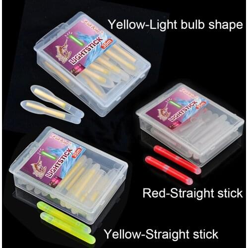 FISH KING 30Pcs/Pack 4.5*39mm Light Stick Mix Size Light bulb shape straight stick For Fishing Float