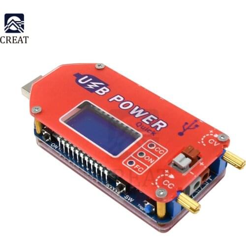 USB Power Supply CV CC DC 15W Step UP Boost Converter Module LCD Display Voltage Regulator Fast Charge Trigger Function