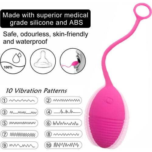 Vibrating Egg Ben Wa Ball Kegel Exercise Vaginal USB Rechargeable Vibrators Waterproof Sex Toy For Women Adult Erotic Silicone