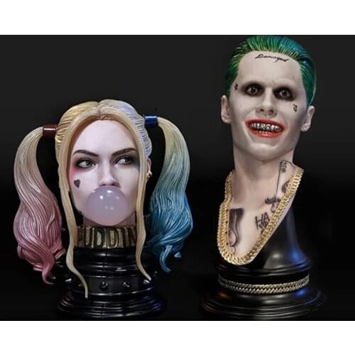 1/3 Joker King and Queen Head Sculpt PSPDC-02 Male Female Clown Head Carving Statue 2pcs in stock