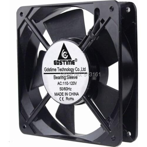 1pcs Gdstime AC Fan 12CM 120MM 110V 120V 120mm x 120mm x 25mm Cooling Cooler Fan Exhaust fan