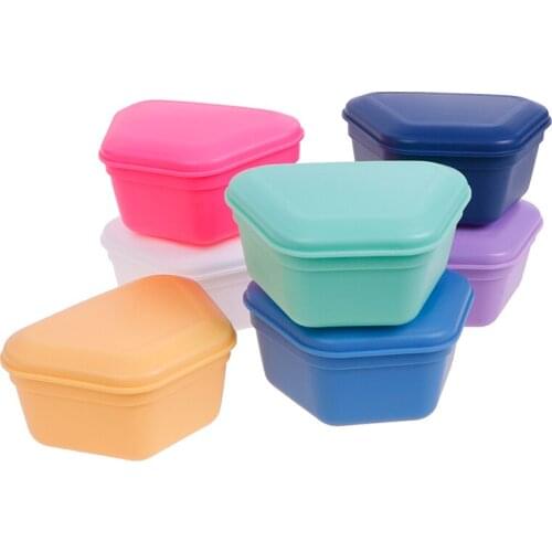 1PCS Dental False Teeth Storage Box Container Denture Bath Box Case Denture Box Oral Tooth Care