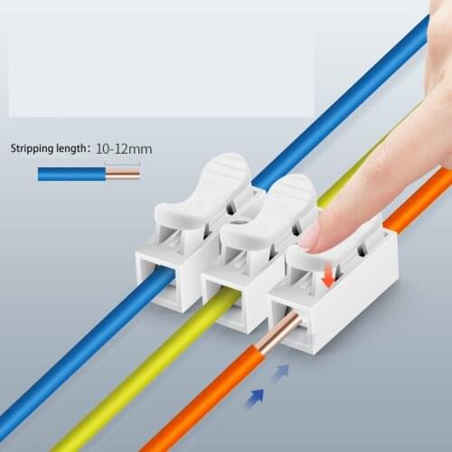 10pcs Electrical Wire Connector Push-in Terminal Block Universal Fast Wiring Cable Connectors For Cable Connection