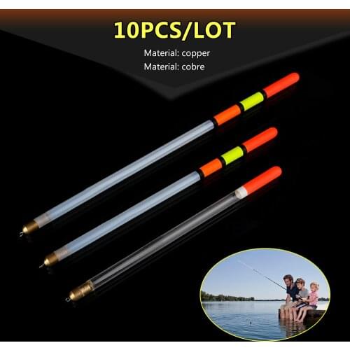 10pcs/set Plastic Fishing Floats Transparent Float 2/2.5/3g Fishing Tackle Accessories