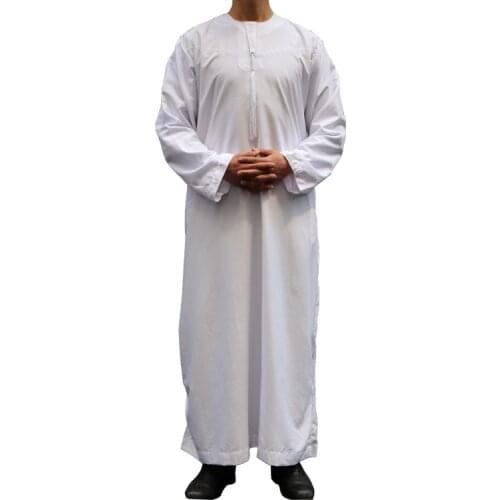 12 pieces/lot) 2019 latest design high quality muslim men thobes islamic clothing men abayas YM052