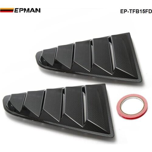 2PCS/SET Sand Sprayed Or Specular or Carbon Fiber Side Window Quarter Scoop Louver Cover For Ford Mustang 2015-17 GT EP-TFB15FD