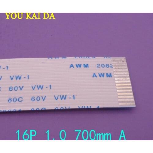 20pcs/lot New FFC FPC flat flexible cable 1.0mm pitch 16 pin 16pin Forward Length 700mm Width 17mm Ribbon Flex Cable