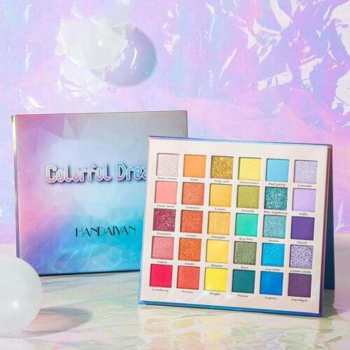 43g Eyeshadow Palette Full Coverage High Pigmentation 30 Colors Neon Makeup Glitter Matte Eyeshadow for Beauty