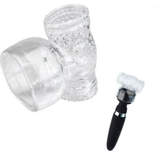 AV Wand Headgear Vibrators Transparent Big Caps for Male Sex Toys Magic Wand Head Accessories Body Massage Adult Sex Products