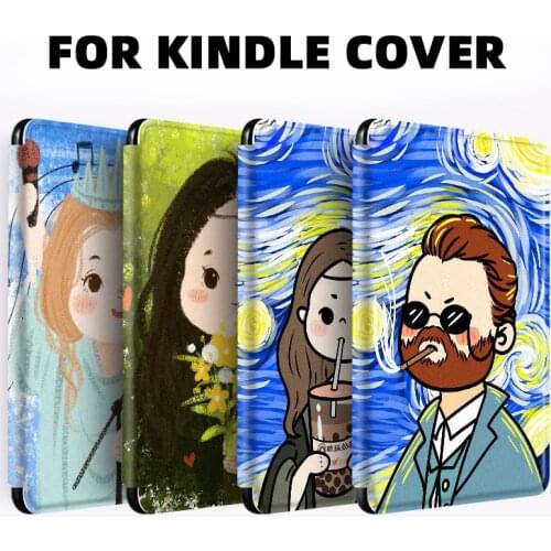 Starry Sky Handsome Van Gogh Cover for Kindle Papwewhite 2019 2018 Cute Singing Princess Cases for NO.J9G29R NO.PQ94WIF