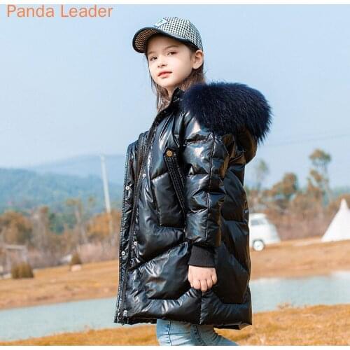 2021 Winter Down Jackets For Girls Waterproof Hooded Snowsuit Shiny Thick Girl Outerwear Coat 5-12 Years Kids Teenage Girl Parka
