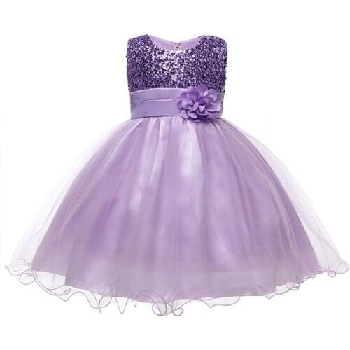 Sequin Printing Girls Dress Kids Dresses for Girls Halloween Stage Candy Color Girls Dresses for Party Wedding Kid Costume