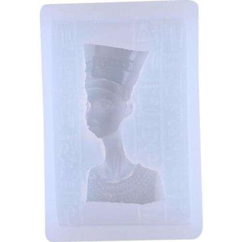 Egyptian Pharaoh Head Portrait Silicone Mold DIY Craft Pendant Molds UV Epoxy Resin Fondant Mould