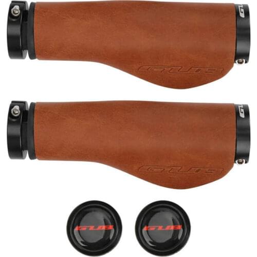 GUB G-611 Ergonomic Bike Grips Handlebar Mountain Bike Handlebar Artificial Leather Bike Grips Widen Holding Bar Cover with Lock