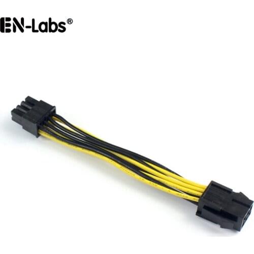 GPU 6Pin to 8pin Power Adapter Cable, 6 Pin PCIe to 6 2Pin PCI Express Video Card Adapter Converte Cord-10CM