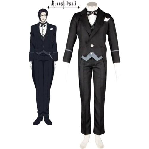 Kuroshitsuji Greer kisscos ministers black red death death cosplay costume Claude cos