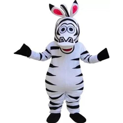 Zebra Marty Mascot Costume Anime Cartoon Madagascar Zebra Cosplay Cosplay Theme Mascotte Fancy Party Dess for Adult