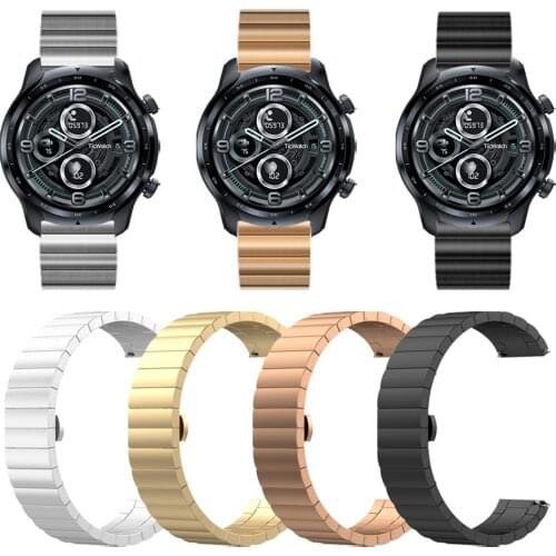 Metal Strap For TicWatch Pro 3 GPS Smart Watch Stainless Steel Bracelet For Ticwatch Pro 2021/GTX/E Watchband Replace Accessorie