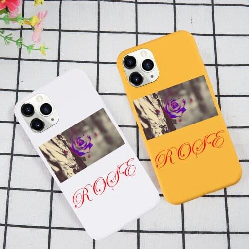 Purple Rose Landscape Print Soft Silicone Phone Cases for iPhone 12 Mini 11 Pro X XR XS MAX 6 6S 7 8 Plus SE 2020 Back Cover