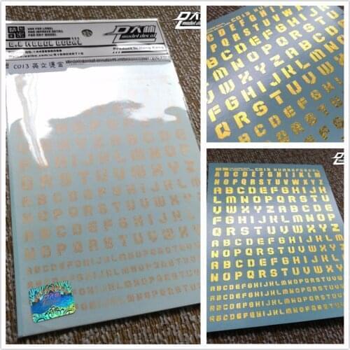 D.L high quality common letter gold plating Decal water paste C013 For Bandai RG 1/144 MG 1/100 PG 1/60 Gundam DL091