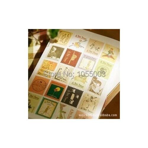 1lot=240pcs DIY Scrapbook Paper vintage decoration stamp stickers 80pcs on 4 folding sheet 1lot = 3 pack = 240pcs