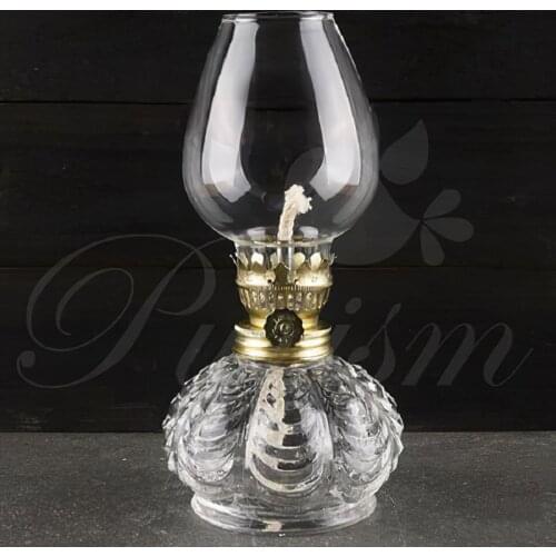 Desktop Transparent Retro Glass Kerosene Lamp Country style Smokeless Mantelpiece Lantern Oil Lamp Home Decoration Night light