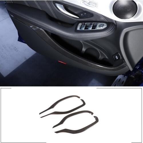 Interior Door Decoration Moulding Trim For Mercedes Benz GLC Class X253 220 260 300 2015-2017 Car Accessories 4 Pcs set