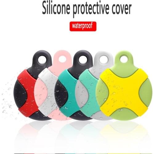 Suitable for Apple dust/Waterproof AirTag anti-lost position tracker protective cover silicone shell send carabiner safe protect