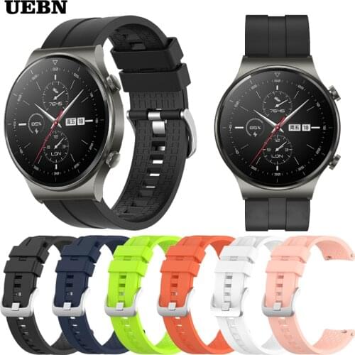 UEBN Silicone Sport For Huawei Watch GT 2 Pro Strap High Quality Bracelet for Watch GT 2 42mm 46mm 2e Honor Watch ES watchbands