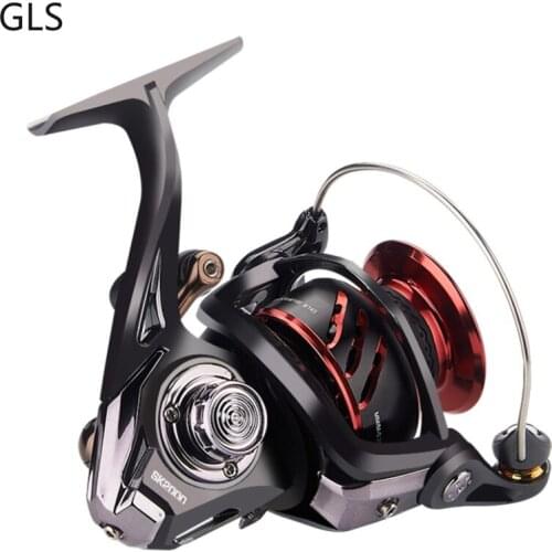 2021 New 5.7:1/5.1:1 Gear Ratio Metal Spool Fishing Reel Carp Bass Full Metal Rocker Fishing Wheel SK 2000-7000 Series