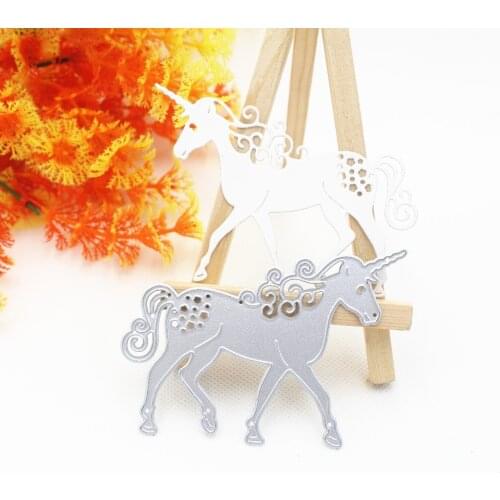 Diy cut die Unicorn Horse Metal Cutting Dies Stencil DIY Scrapbooking Card Paper Embossing Craft