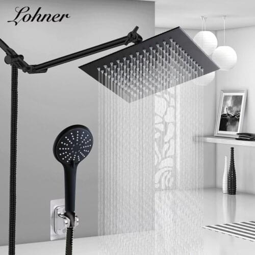 Bathroom Shower Faucets Bath Shower System Wall Mounted Faucet Mixer Tap Rain Shower Set Waterfall ABS Panel Massage