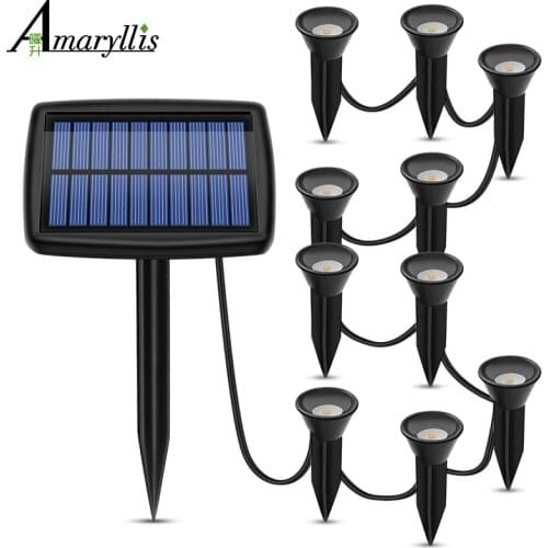 Solar In-Ground Lights 10in1 Solar Garden Light Outdoor Waterproof Landscape Lighting for Yard Walkway Patio Driveway Decoration