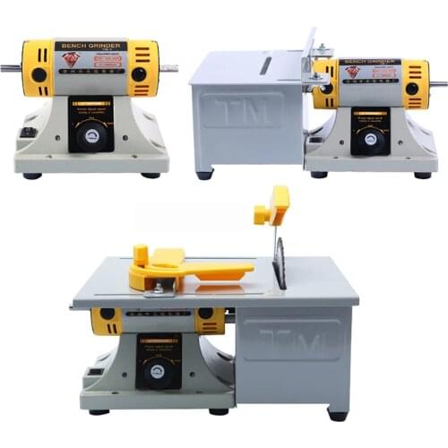 TM-2 Jade Cutting Machine Bench Grinding Machine Gem Jewelry Rock Polishing Carving Machine Bench Lathe 350W 0-10000RPM