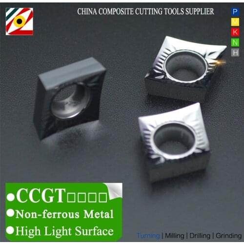 EDGEV CNC Carbide Inserts CCGT060202 CCGT09T302/04 CCGT120402/04 Lathe Cutter Internal Turning Tool Machining Aluminum Copper