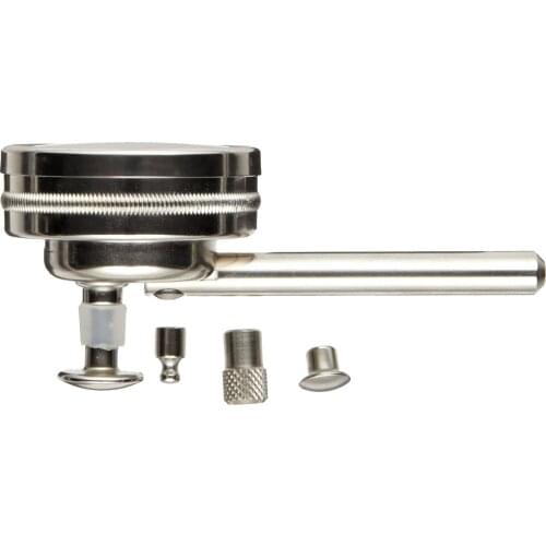 Starrett - 196B1CAL 196B1 Universal Dial Indicator, Back Plunger, White Dial, 0-100 Reading, 0-0.2" Range, 0.001" Graduation