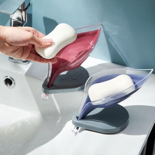 Leaf Shape Soap Box Bathroom soap holder Dish Storage Plate Tray Bathroom Soap Holder Case Bathroom Supplies bathroom gadgets