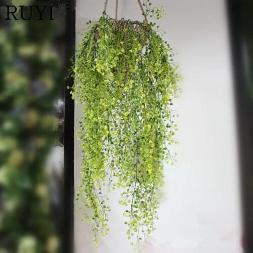 Green Hanging Plants Artificial Plants+Mini flower Willow Wall Home Decoration Balcony Decorattion Flower Basket Accessories