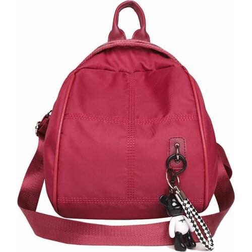 2019 new ladies bear pendant Multifunction backpack high quality youth color backpack girl casual large capacity Bags for women