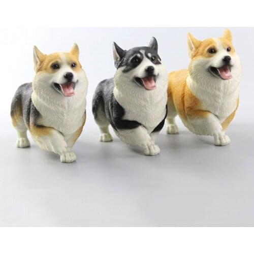 1/6scale about16.5cm simulation animal standing corgi dog model toy gift model furniture decoration decoration children toy gift