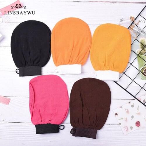 1PC Can Choose Color Moroccan Hammam Bath Scrub Glove Exfoliating Body Facial Tan Massage Glove Exfoliator Bath Shower Wash
